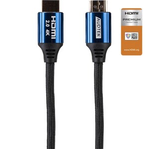 Main product image for Audtek Premium Certified 15 ft. Ultra HD HDMI 2.0 Cable 4K@60 Hz HDR YCbCr 4:4:4 18 Gbps 180-1334